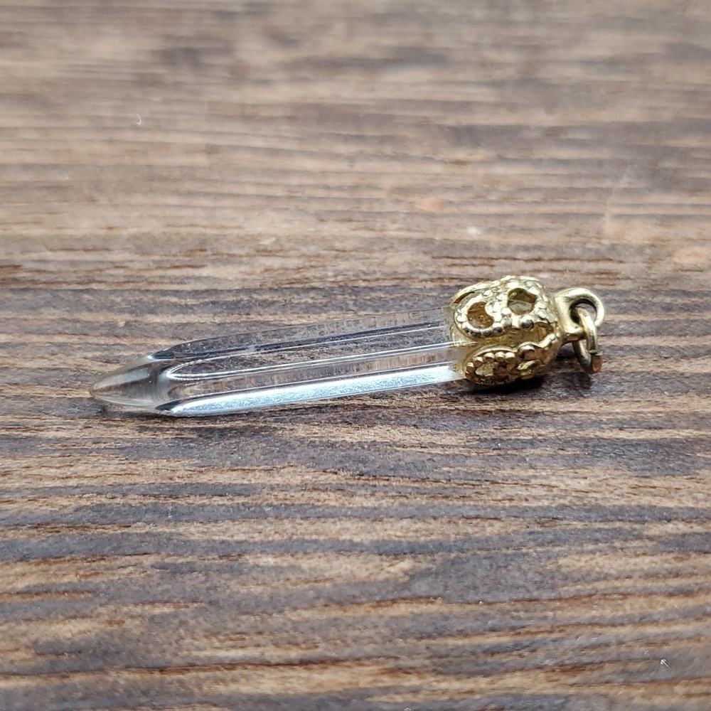 Clear pendulum edwardian pendant